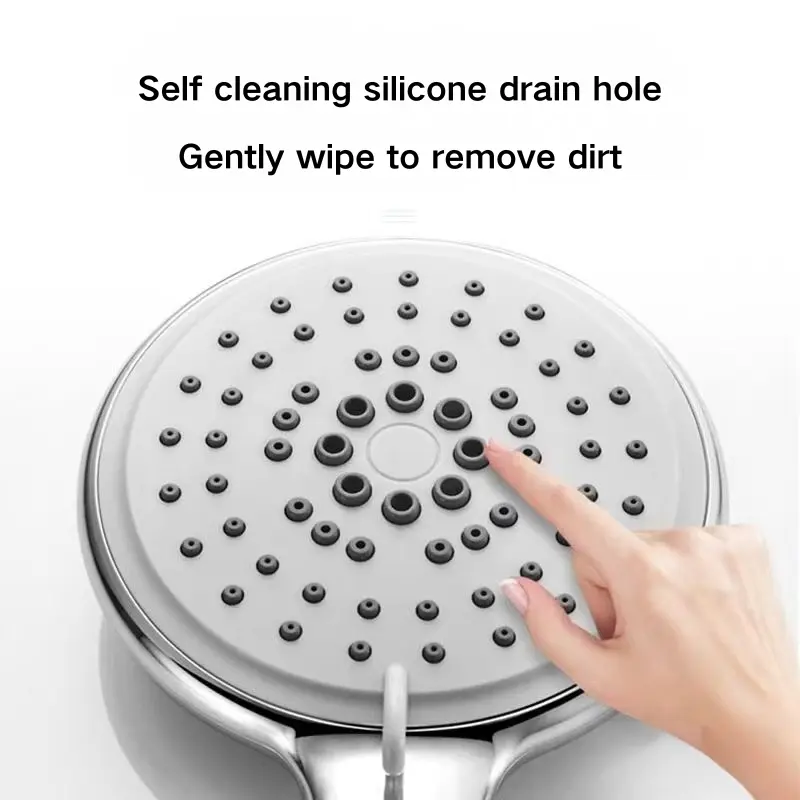 Pommeau de douche anti-obstruction autonettoyant pour salle de bains, économie d'eau