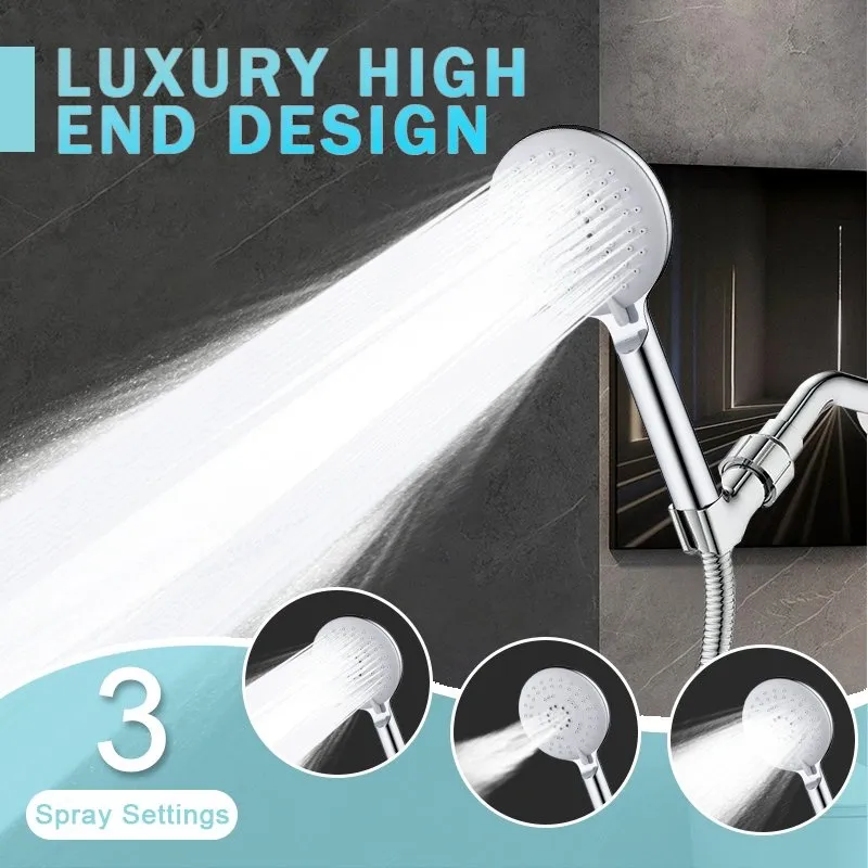 Pommeau de douche autonettoyant puissant avec buses anti-obstruction amovibles